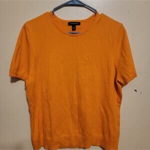 Womens Large Lands End Short Sleeve Sweatshirt